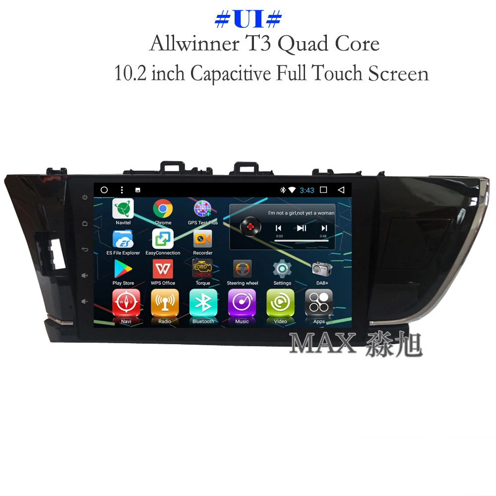 Best MAX Android 8.1.0 Car DVD Player for Toyota corolla 2014 2015 2016 Car Radio RDS BT 4G WiFi SWC GPS Navigation System Free Map 4