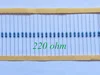 100pcs 1/4W Metal Film Resistor 220 ohm 220R 1% Tolerance Precision RoHS Lead Free In Stock ► Photo 2/2