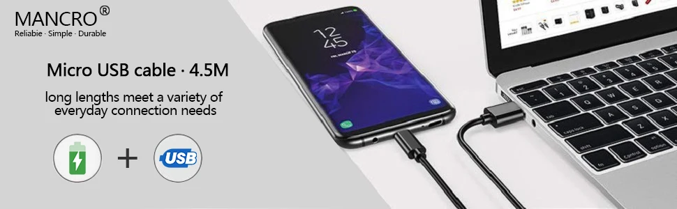 Микро USB кабель, 5 м удлиненный Android Быстрый зарядный кабель для samsung Galaxy S6/S7/S4/S3/J5/J7/J3, PS4 контроллер, Kindle, htc