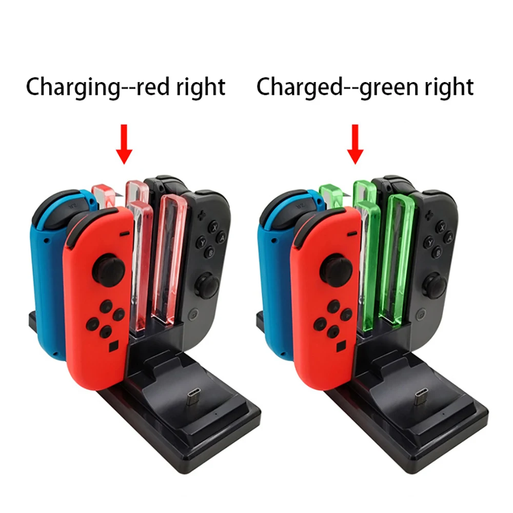 iBen USB Charging Dock 6 in 1 Station Holder Stand Bracket For Nintend Switch Pro Joy-Con Controller Charger LED Indication (10)