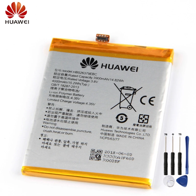 

HuaWei Original HB526379EBC Battery For Huawei Honor Play 5X Enjoy 5 TIT-TL00 CL10 Genuine Replacement Phone Battery 4000mAh