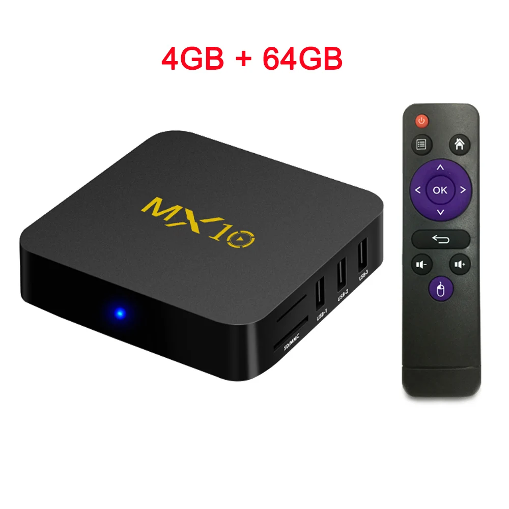 XGODY MX10 Android 9,0 Smart tv BOX RK3328 Четырехъядерный 4 ГБ 32 ГБ/64 ГБ телеприставка 2,4G wifi 4K HD 3D видео медиаплеер - Цвет: 4GB 64GB