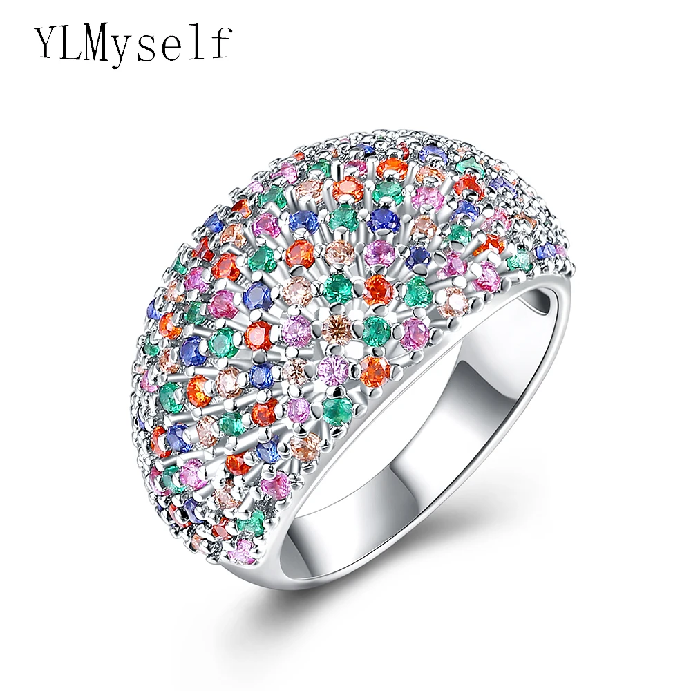 

Perfect! Pretty multi color crystal rings Cute finger ring quickly ship great jewellery Fashion Jewelry
