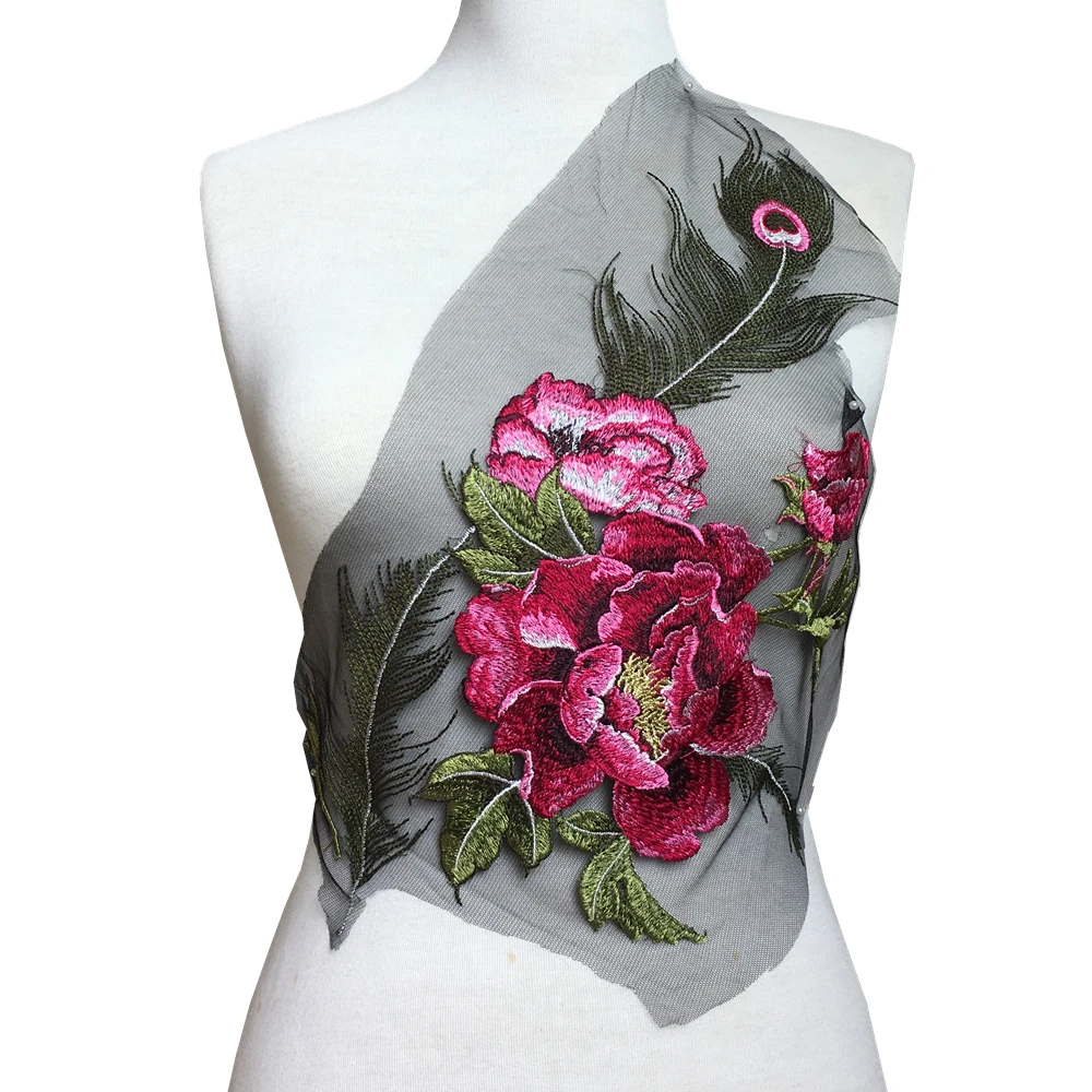 4pclot sew on embroidery patch flower applique patches for clothing 4pclot sew on embroidery patch flower applique patches for clothing