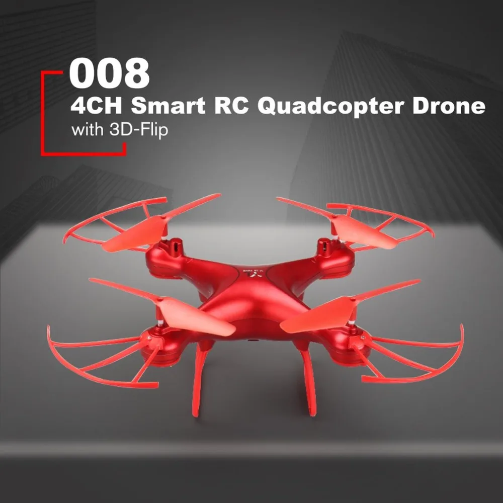 008 Smart 4CH RC Квадрокоптер UAV с высоты удерживает один ключ взлет Безголовый режим 3D флипы для детей подарок