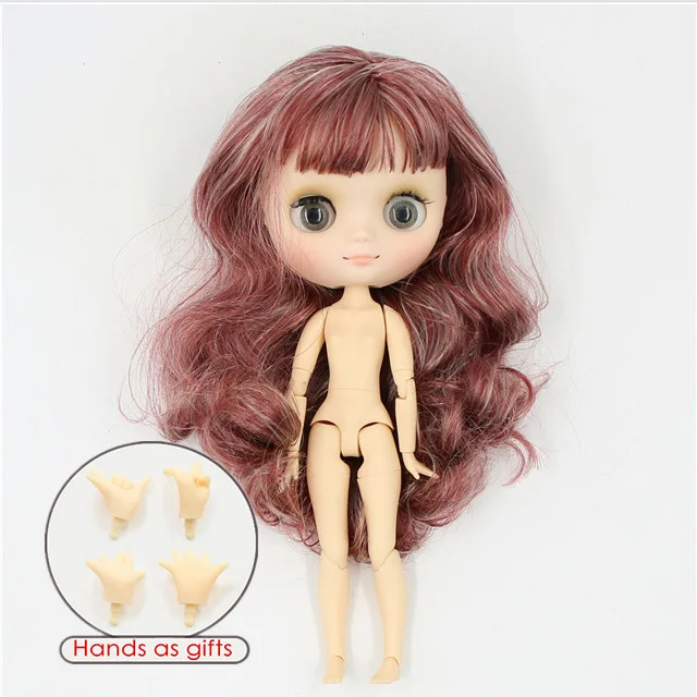 Фабрика blyth middie кукла bjd 1/8 матовое лицо шарнирное тело 20 см голая кукла - Color: p-matte face