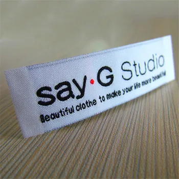 

1000pcs Custom End Fold White Woven Garment Labels Custom Seperate Cut Sewing Embroidered Brand Name Labels Free Design