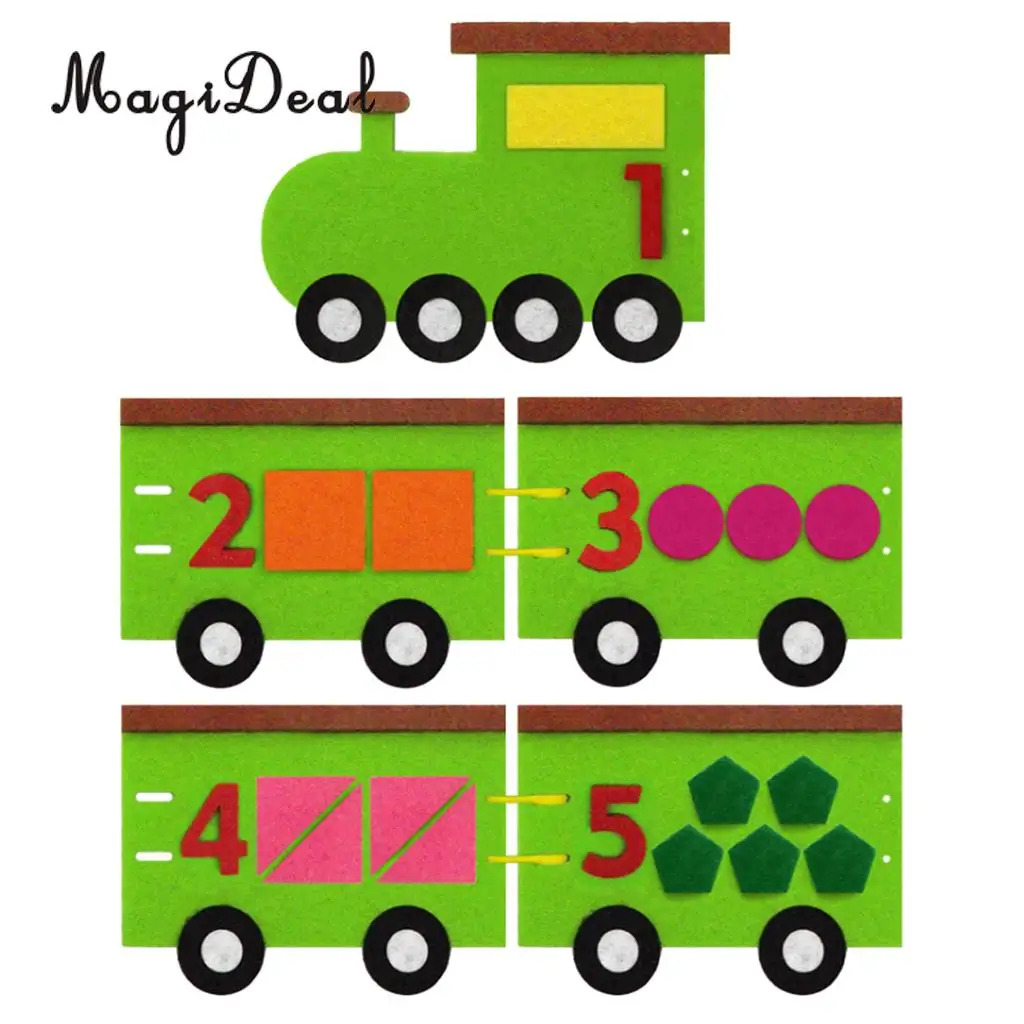 MagiDeal Montessori Mathematics Material - Fun Weave Cloth, Number 1-10 Learning Toy Activity Game for Preschool Kids Toddlers