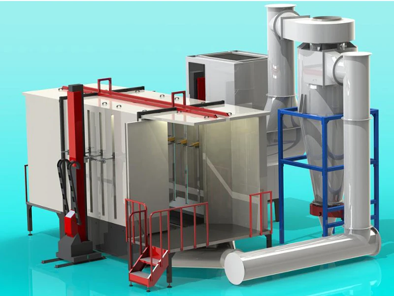 PCB-100 большая циклонная система автоматического порошкового покрытия спрей стенд