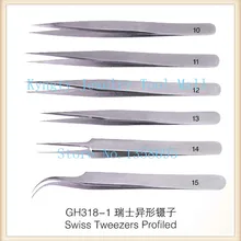 6 шт./лот Швейцария Пинцет профилированный ювелир стильные пинцеты комплект пинцетов