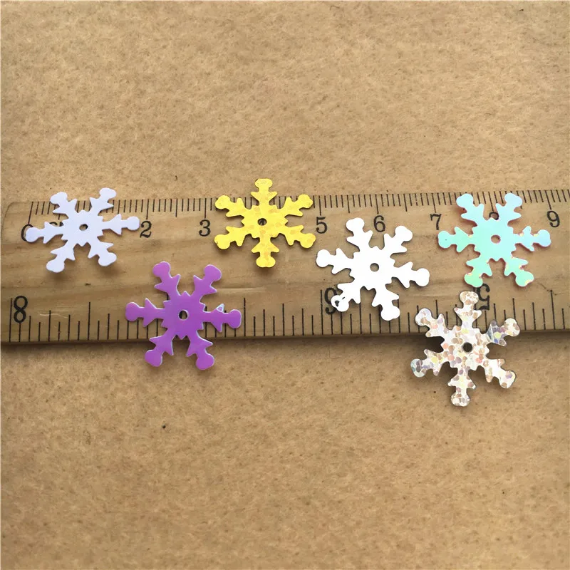 Buy 400PCS 19mm Snowflake Sequins Paillette Sewing
