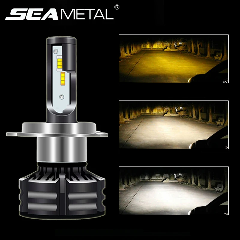 

LED Car Headlights Bulbs H1 H3 H4 H7 H8 H9 H11 9005 9006 DC 12V 60W 2X 5000LM 3000K 4300K Universal for Cars Lamps Accessories