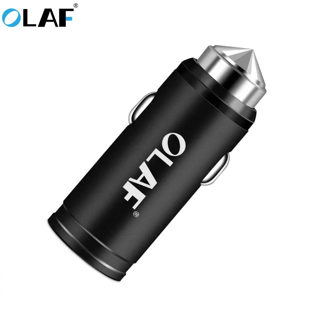 Olaf Car Charger Quick Charge 3.0 Dual USB Car Charger for Mobile Phone Fast Car Charging USB Charger for iphone XR XS Xiaomi 