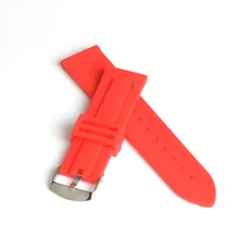 Donne degli uomini Della Vigilanza Della Fascia 22 millimetri Rosso Della Cinghia Del Silicone Del Braccialetto Cinturino per Studente Vigilanza di Sport cinturino Correa reloj pulseira relogio