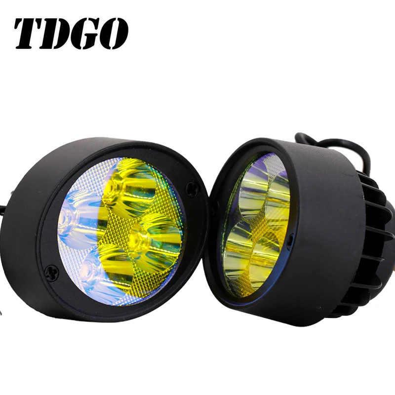 TDGO 2 шт. мотоцикл вождения фары 12 В-85 В светодио дный фар мотоциклов e-велосипед