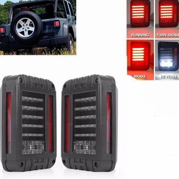 

For Jeep JK Wrangler 2007-2016 LED Brake Reverse Parking Backup Tail Lights Kit Daytime Running Lights,Pair