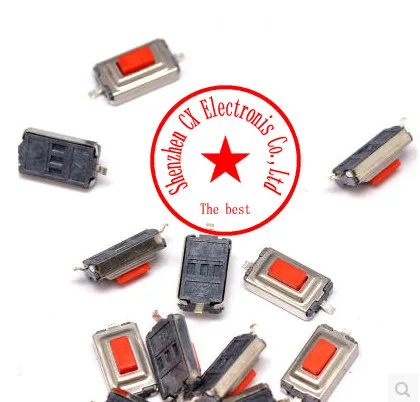 

1000PCS 3*6*2.5 mm 3*6*2.5H SMD red Button switch key switch Tact Switch 3X6X2.5