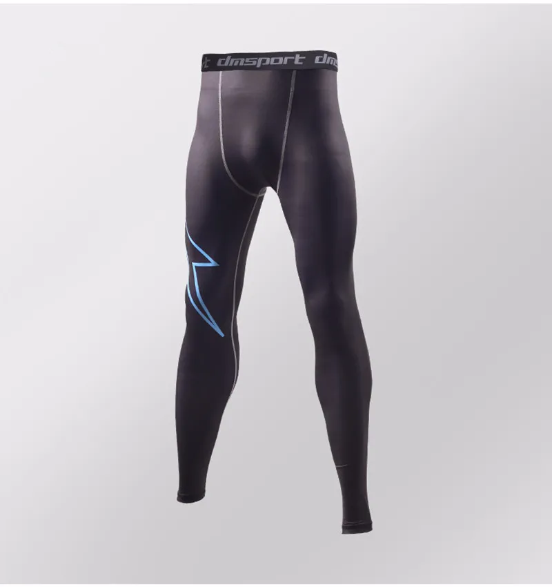 Мужские колготки для бега компрессионные брюки для фитнеса быстросохнущие длинные брюки мужские Беговые тренировочные брюки Высокие эластичные спортивные легинсы