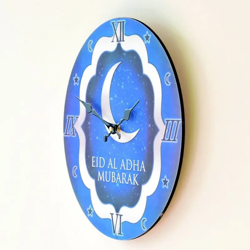 Электронные безрамные 3D настенные наклеивающиеся на стену часы стикер мусульманский Рамадан ИД Мубарак украшение дома
