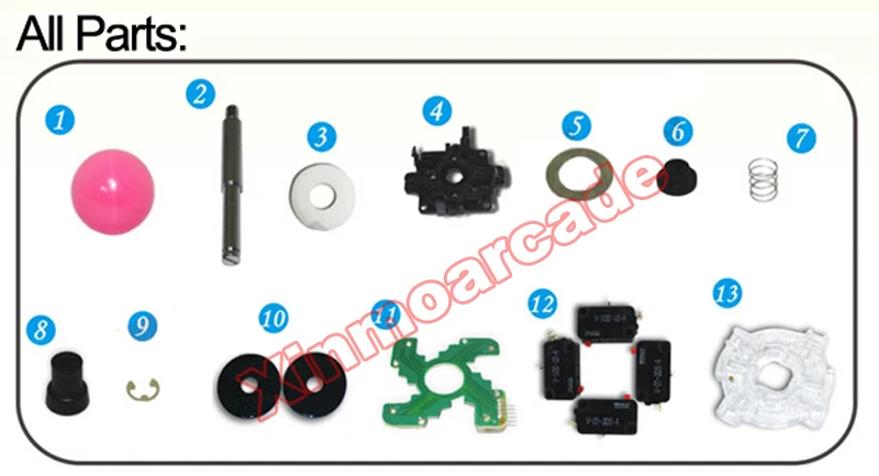 X Sanwa JLF-TP-8YT Joystick 09