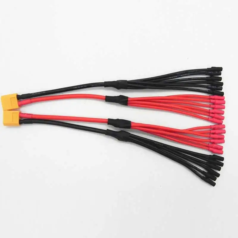 

Amass XT60 male to 3.5mm Female banana bullet Plug 1 to 6 Wire ESC Power Breakout Cable Charger Cable Extension Lipo Battery