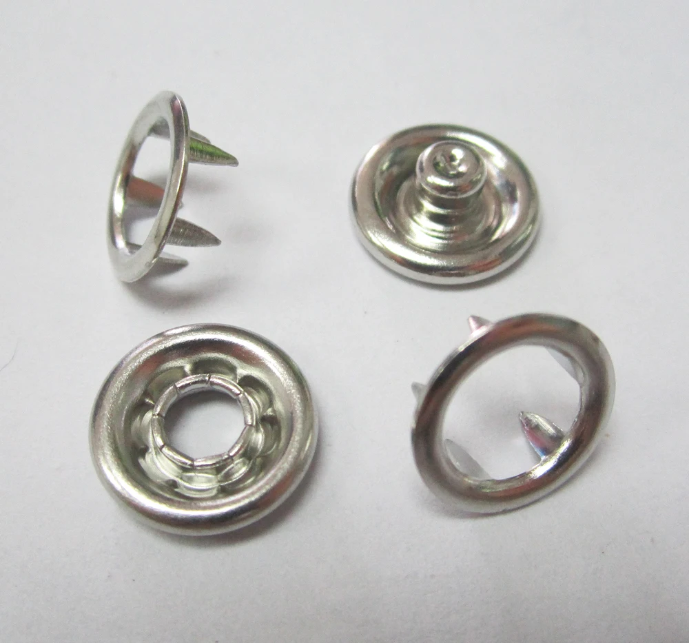 300sets Open Ring Snap Buttons No Sew Fastner Snaps for garments/Purse