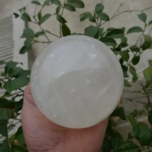 

04836 NATURAL CITRINE CALCITE QUARTZ CRYSTAL SPHERE BALL HEALING !!