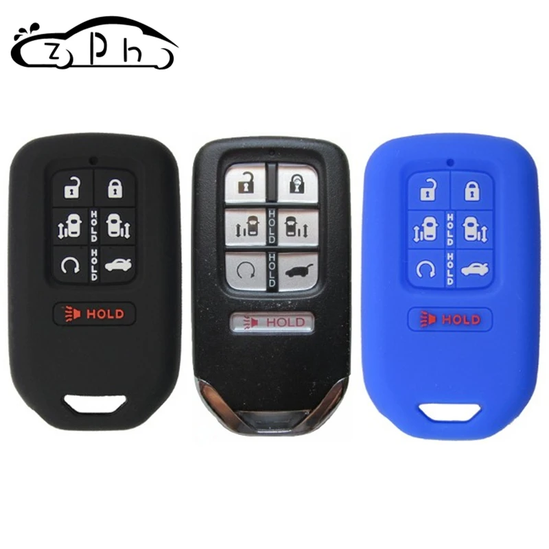 

7 Button silicone Remote Key Case Fob Shell Cover Skin Holder For Honda Odyssey Touring Freed Elysion MPV 2017 2018 2019