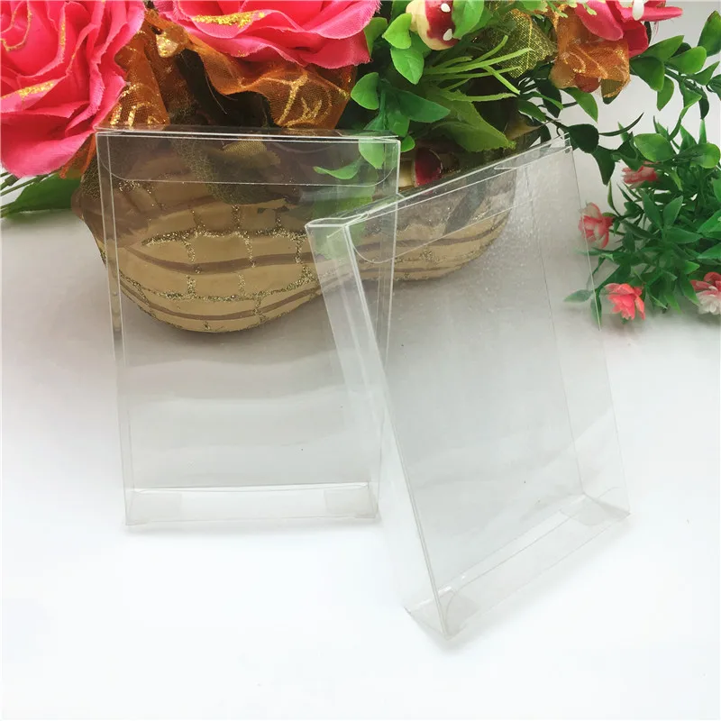 

12 pcs Rectangle PVC Box Clear Gift Box Plastic Packaging Boxes For Toy Candy Wedding Party Favors Display Boxes