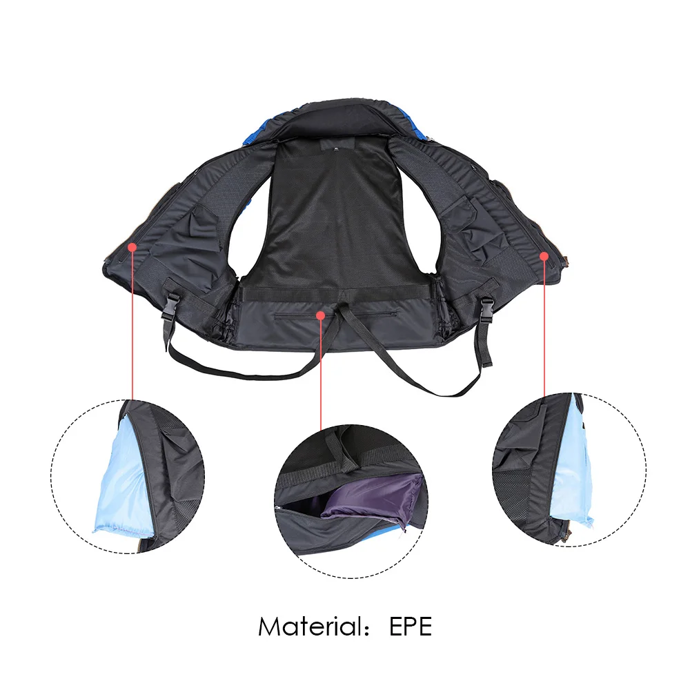 Outdoor Multi Bag Fishing Vest Unisex Adult Safety Life Jacket  (49)