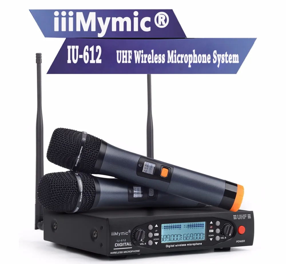 Беспроводной микрофон iiiMymic металлический ручной с двойным 100 каналами