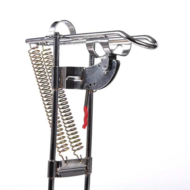 Equipamento de Pesca Suporte da Haste Automático Duplo Ângulo Primavera Peixe Pólo Suporte Pesca Aço Antiferrugem Fising Acessório 6 peixe pólo suporte pesca suporte da haste