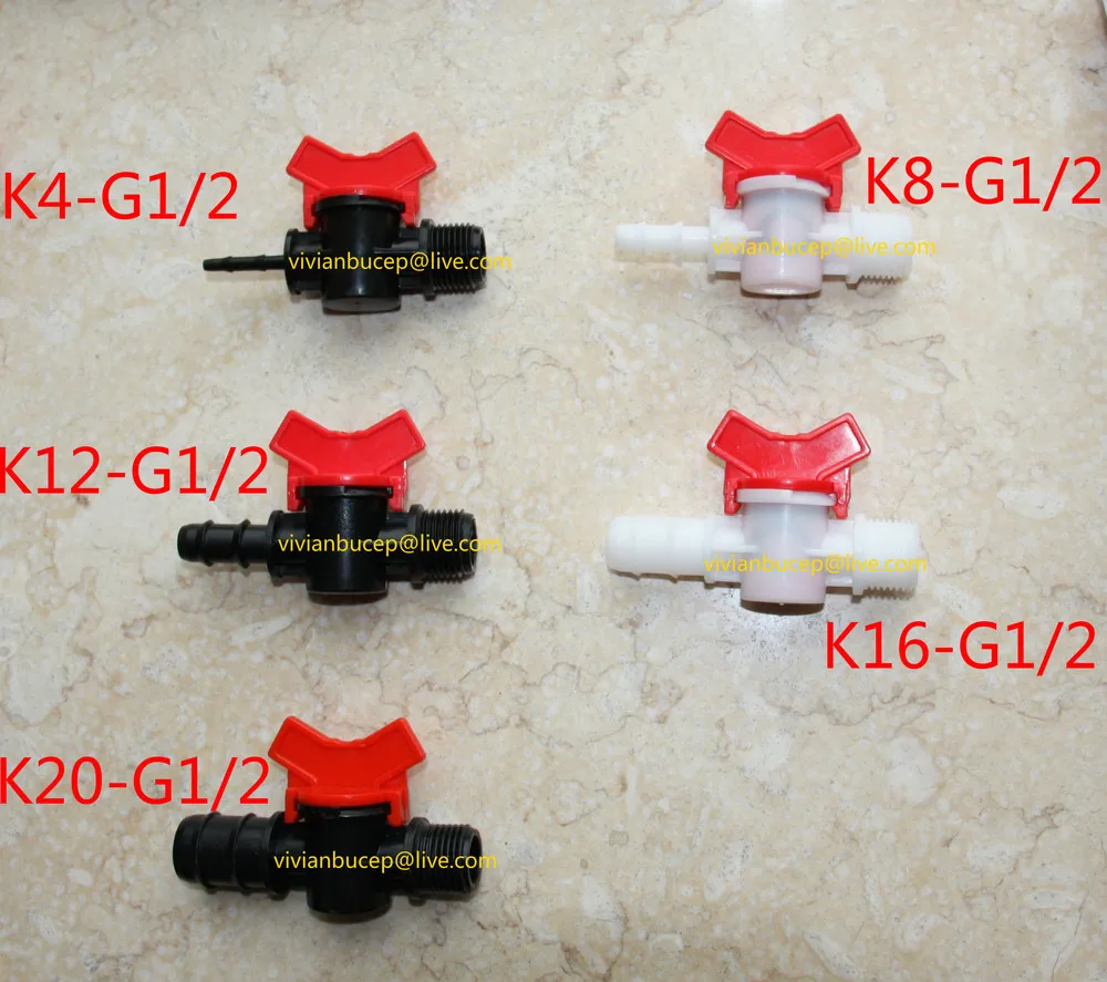 K12-G1/2 &quotпластиковый клапан переключатель для ПВХ PEX трубы 12 мм колючая-1/2&quot
