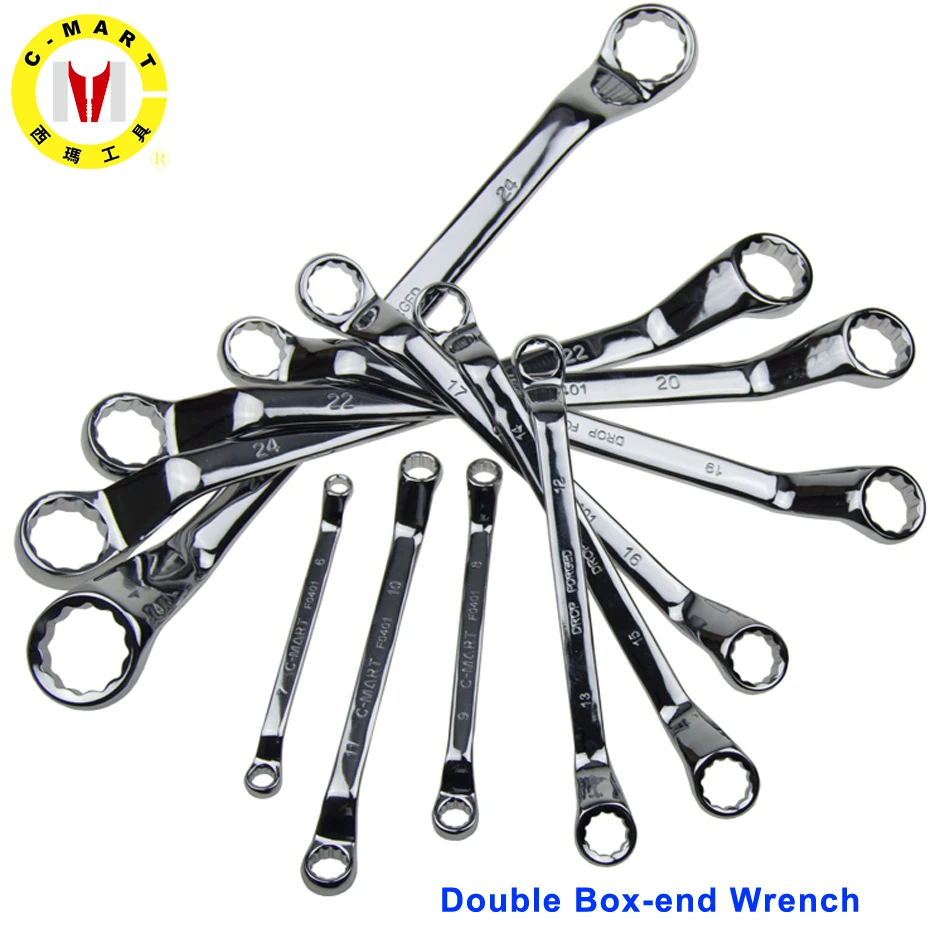 

C-MART tools High Double Box-End Wrench Quality Box End Wrench Daul Head Ratchet Handle Spanner Metal Ratcheting Socket spanners