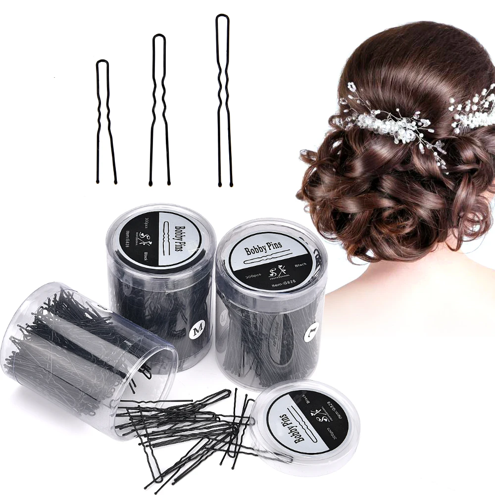 2019 Black Hair Pins U Shape Bobbin Pin Clips For Women Hairpin
