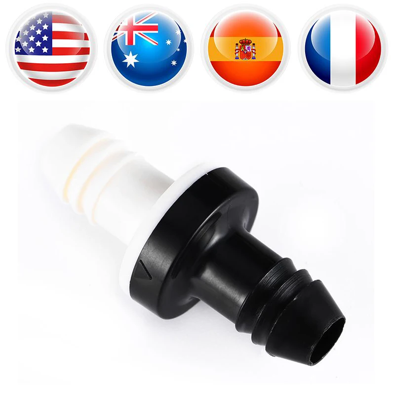 Silicon Rubber Inline Check Valve ABS Resin Body Fuel Diesel Gas Liquid