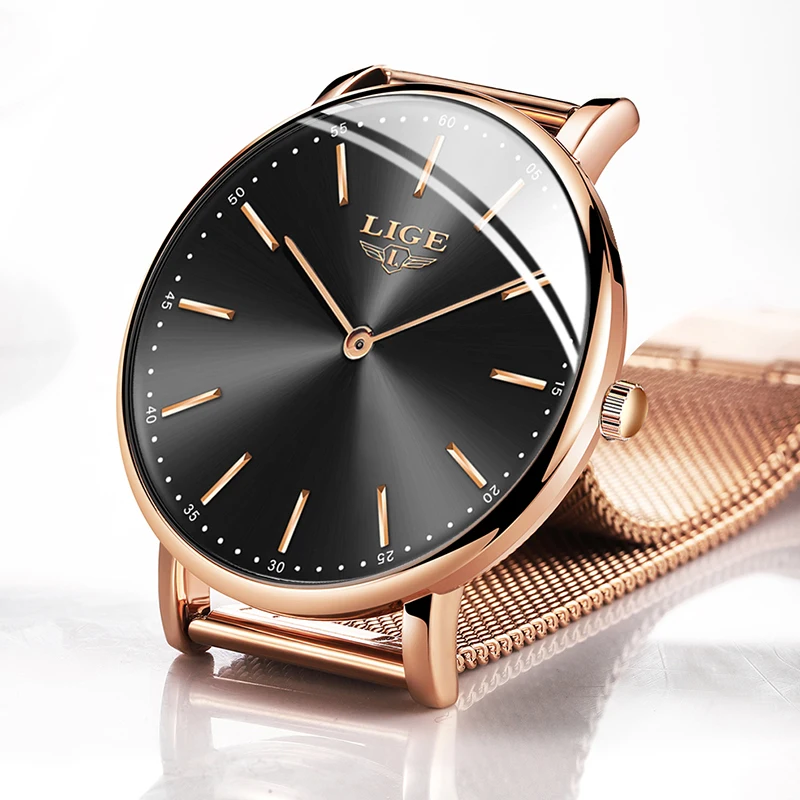 Relogio Masculino LIGE Men Watch Luxury Brand Fashion Waterproof Ultra Thin Watch Full Steel Quartz Watch Men Business watches