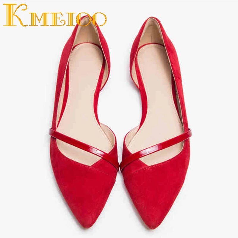 

Kmeioo US Size 5-15 New Fashion shoes Women Flats Spring Autumn Flat Shoes Women Zapatos Mujer Summer Shoes Plus Size