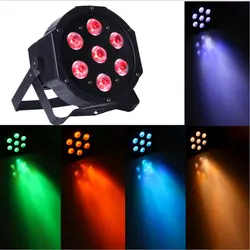 2 шт. 7*10 Вт свет этапа, RGBWA 5 в 1 led номинальной стороны света, disco DMX512 PAR LED DJ оборудования AC90-240V