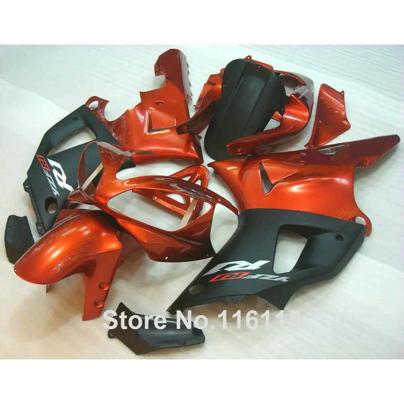 Injection molding fit for YAMAHA YZF R1 2000 2001 matte black brown ABS customize fairing kit YZF-R1 00 01 fairings set SD69 | Автомобили