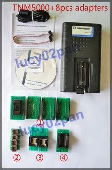 

TNM5000 USB Universal IC Programmer+TSOP56+SOP44+2pcs BGA52+4pcs 520-Q4 ZIF socket adapter,nand flash programmer,96MHz Clock
