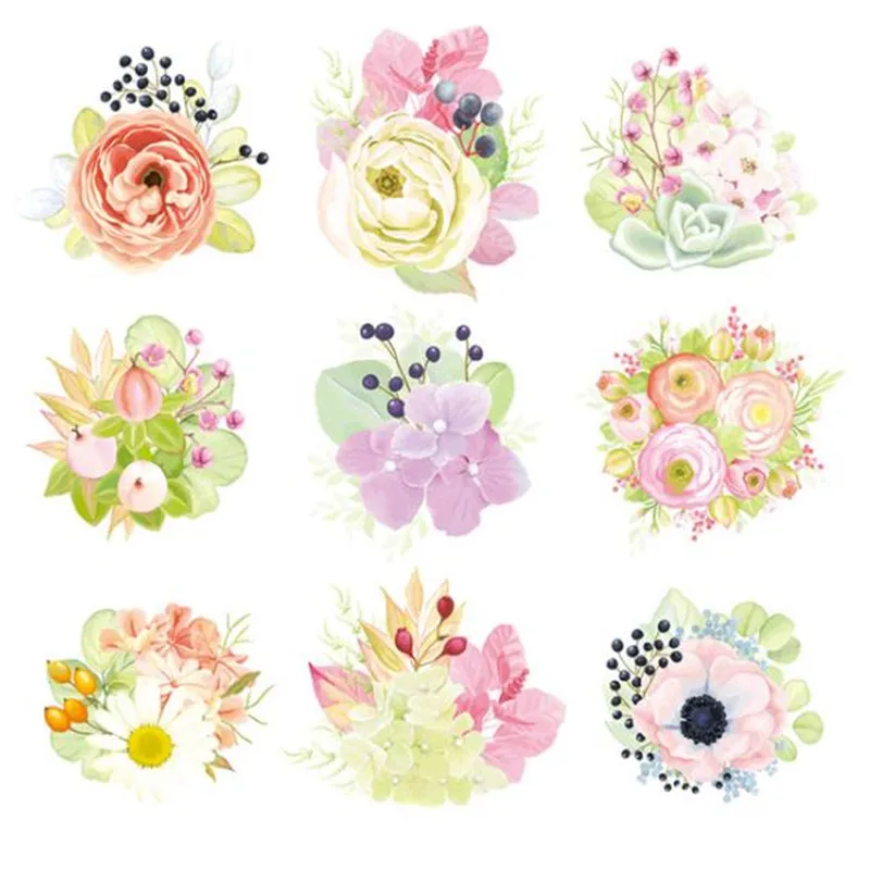 

ShinEquin PVC Patch deal with it Clothes Heat Transfer Printing Cute Flowers Iron on patches for clothing Women Diy 3d Sticker