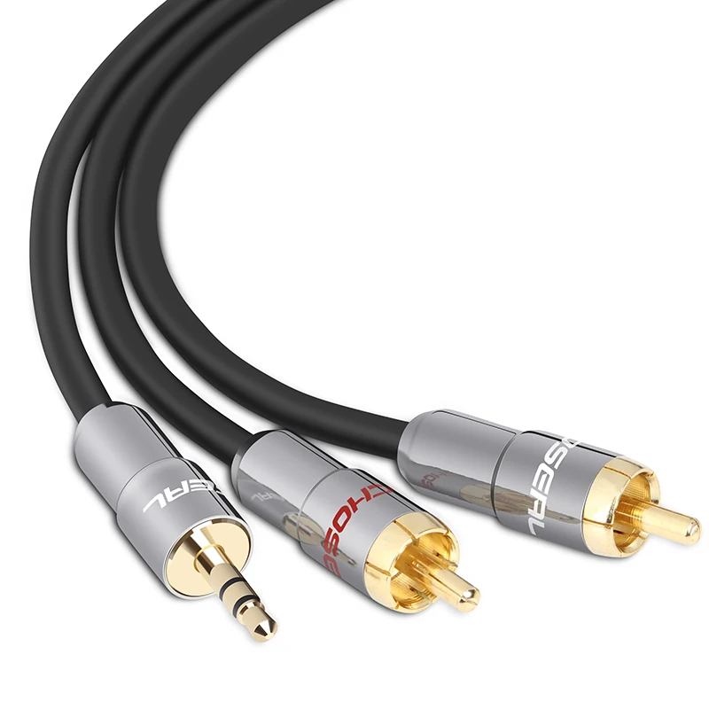 CHOSEAL RCA кабель 3 5 мм штекер 2RCA мужской стерео аудио адаптер для смартфонов