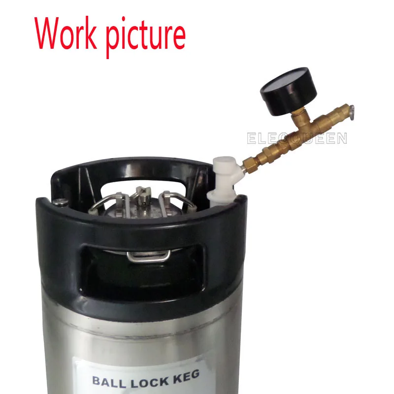 0~ 15psi манометр клапана с регулируемым сбросом давления, домашний пивоваренный пивной шар блокировки давления клапан w/датчик, Kegging оборудование