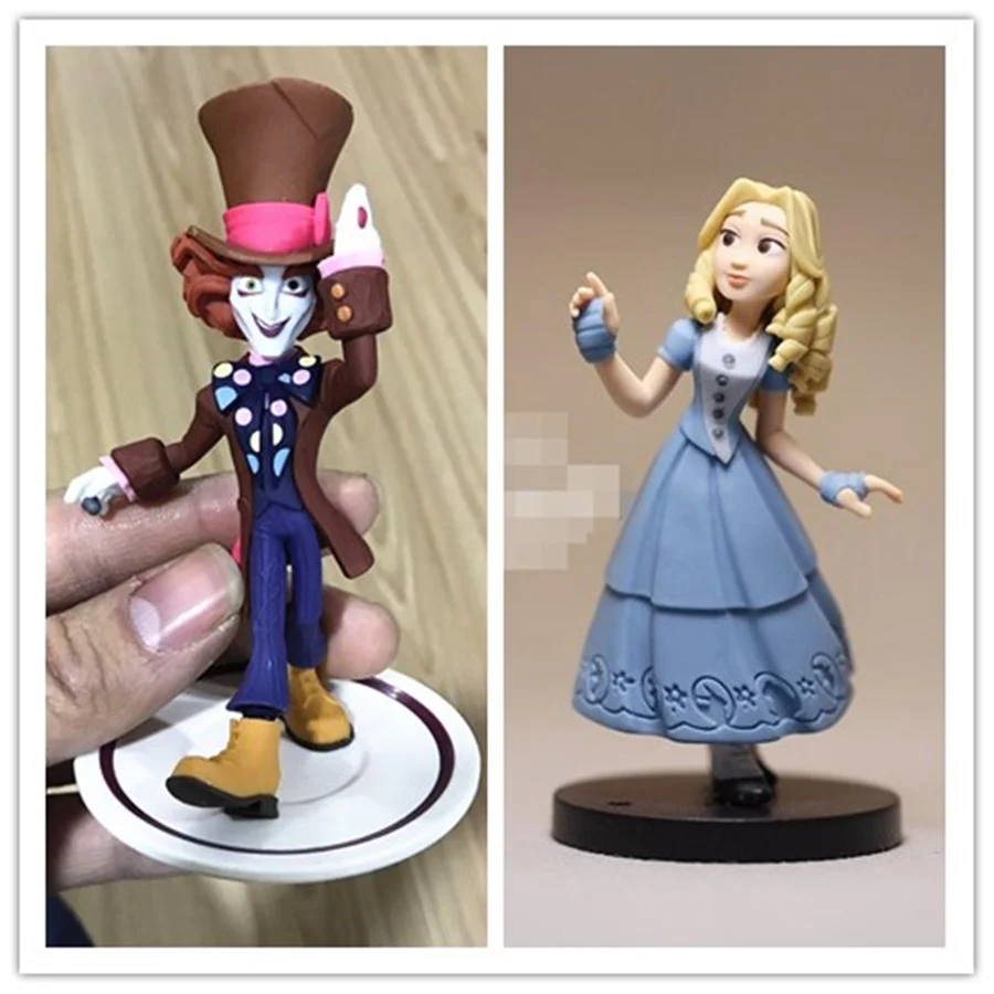 2 шт./партия 9 см Оригинальная фигурка Алисы в стране чудес Алиса и Mad Hatter коллекция