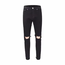 QoolXCWear Men Distressed Jeans Black Denim Ripped Pants Slim Skinny Fit Trousers Casula Mens Skinny Hole Zipper Pencil Jeans QoolXCWear Men Distressed Jeans Black Denim Ripped Pants Slim Skinny Fit Trousers Casula Mens Skinny Hole Zipper Pencil Jeans