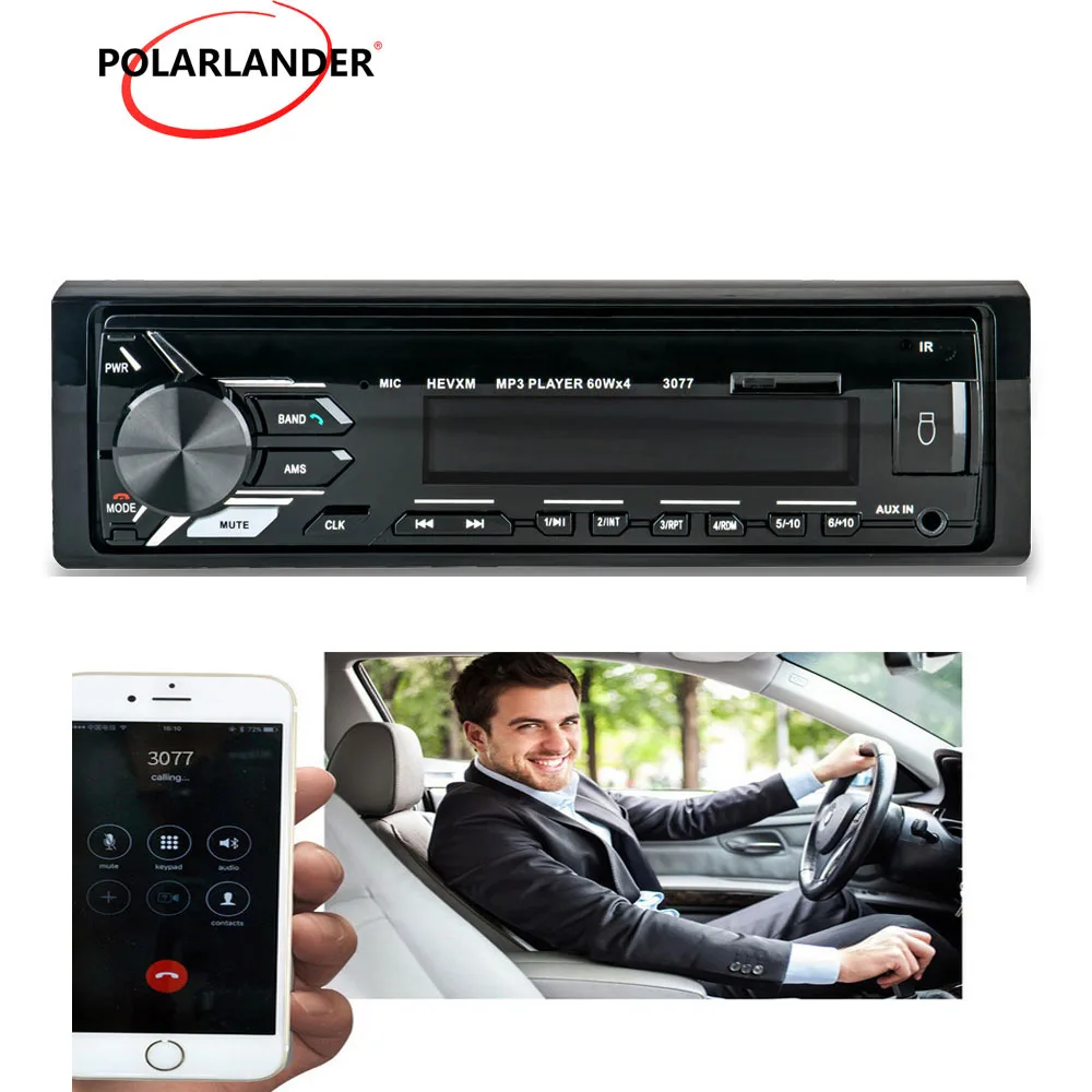12V Autoradio Car Radio 1 Din Car Stereo In-dash SD USB MP3 MMC WMA Bluetooth FM Aux Input Receiver 3077 Car audio Player 12V Autoradio Car Radio 1 Din Car Stereo In-dash SD USB MP3 MMC WMA Bluetooth FM Aux Input Receiver 3077 Car audio Player