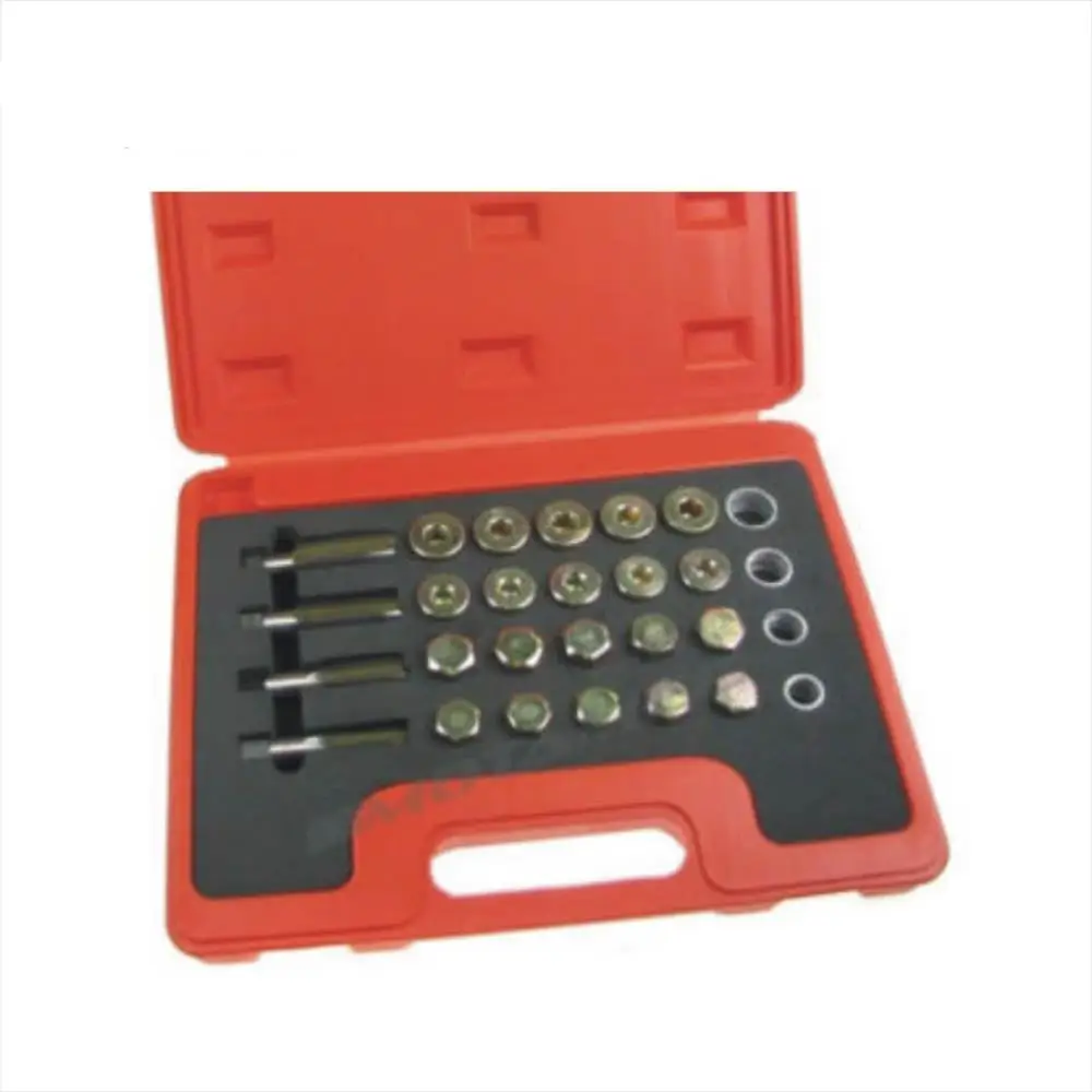 24 Pc Oil Pan Thread Repair Kit Set Sump Drain Plug Repair Kit Set M13