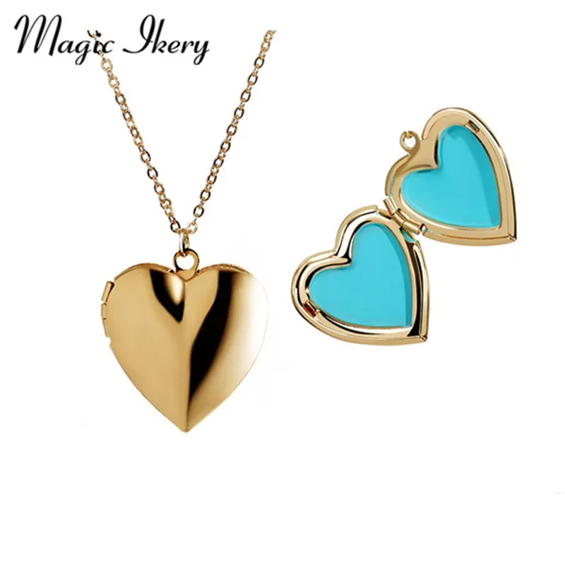 

Magic Ikery New Arrival Photo Frame Charms Locket Pendants Necklaces For Women Heart Fashion Jewelry YT-N299