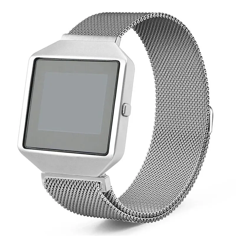 Браслет Oulucci для Fitbit Blaze Band с новым металлическим каркасом сетчатый из